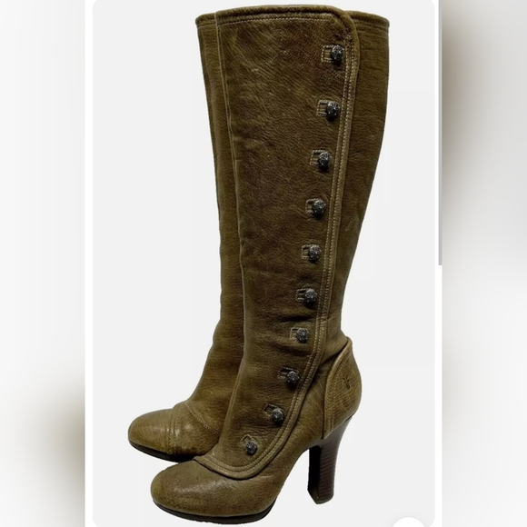 Frye Matilda Button Boots Knee High Size 7.5 - Picture 2 of 7